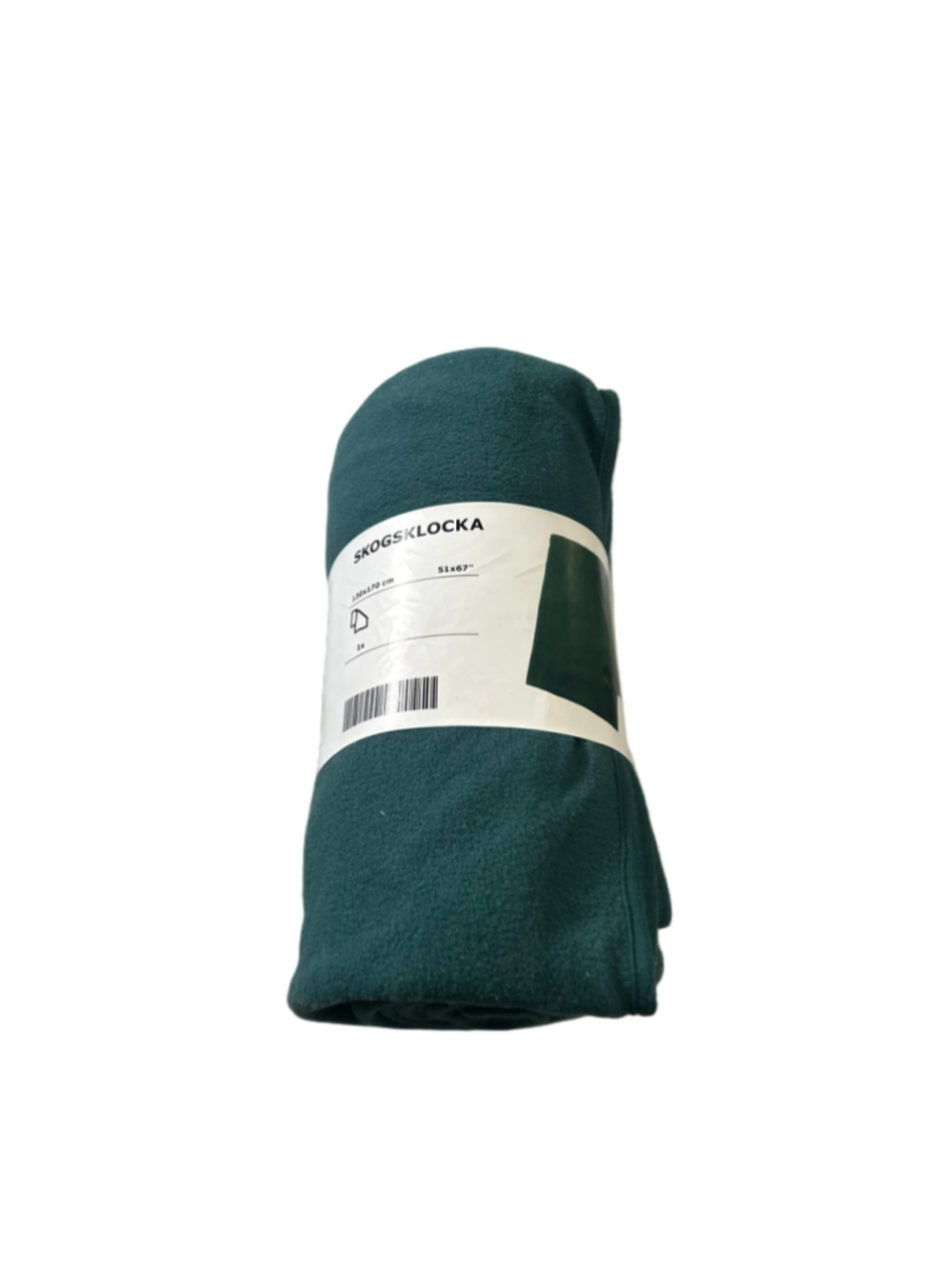 🔥4 for $25 IKEA SKOGSKLOCKA Fleece Throw Blanket Green